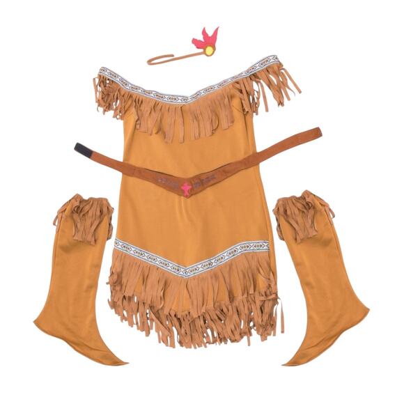 Hide Huntress Halloween Costume Native American Indian Full Outfit Medium - Picture 2 of 5